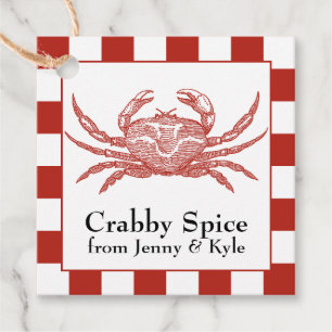 Crab or Seafood Boil Favor Tags