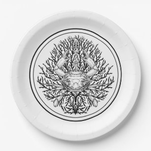 Crab Paper Plates