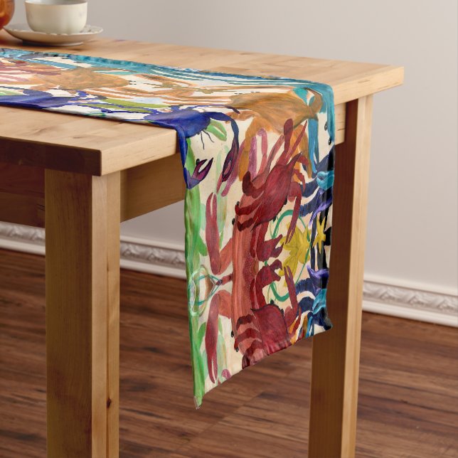 Crab Party large table runner (In Situ)