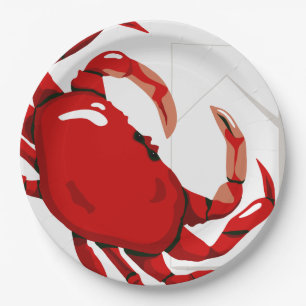 Crab Party Paper Plates