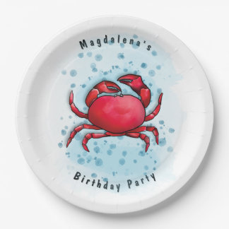 crab Party Paper Plates