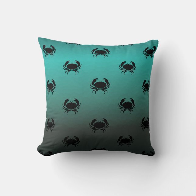 Crab Pattern Throw Pillow (Front)
