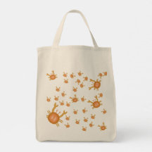 crab pattern tote bag