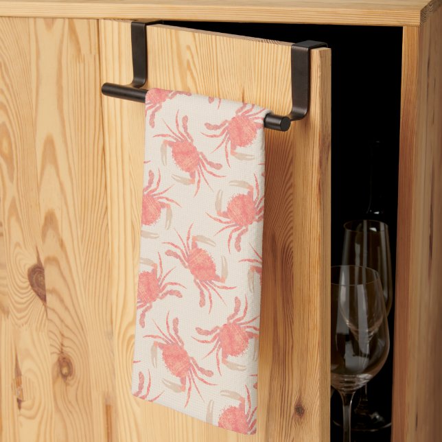 Crab - Peach Fuzz 2024 Kitchen Towel (Thirds Fold)