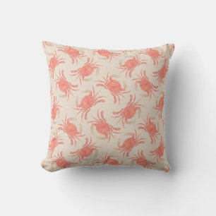 Crab - Peach Fuzz 2024 Throw Pillow