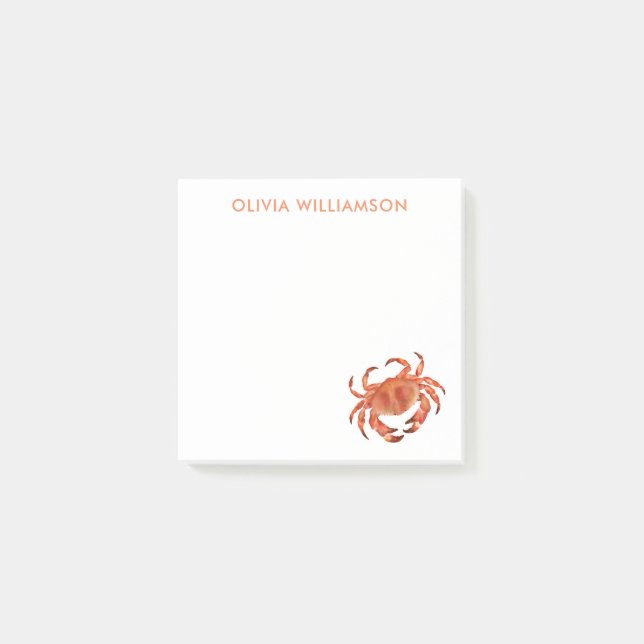 Crab Personalized Post-it Notes (Front)