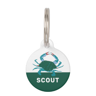 CRAB PET ID TAG