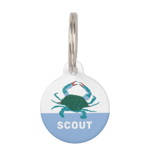 CRAB PET ID TAG