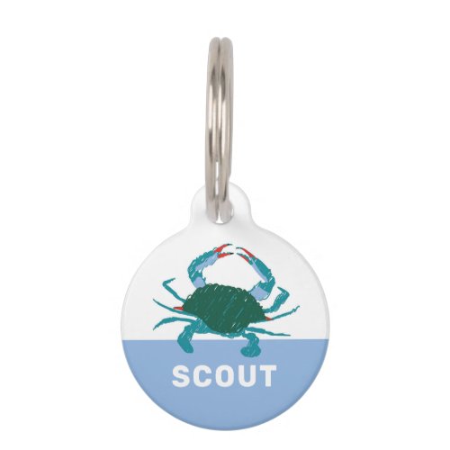 CRAB PET ID TAG