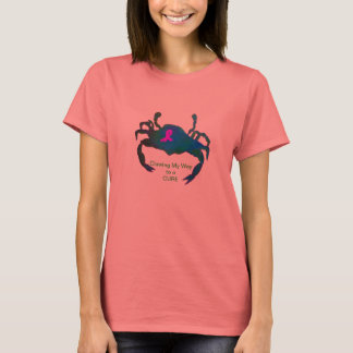 Crab Pink Ribbon T-Shirt Breast Cancer Awareness