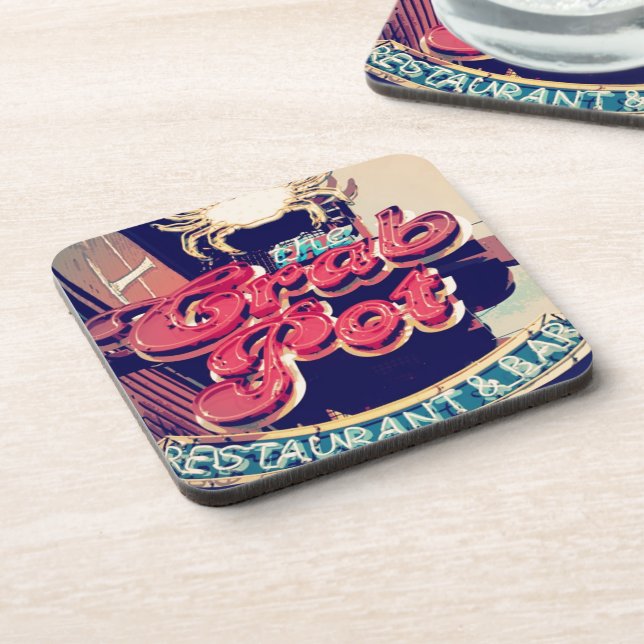 Crab Pot Restaurant Drink Coaster (Left Side)