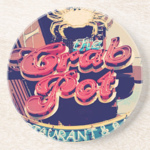 Crab Pot Restaurant Sandstone Coaster