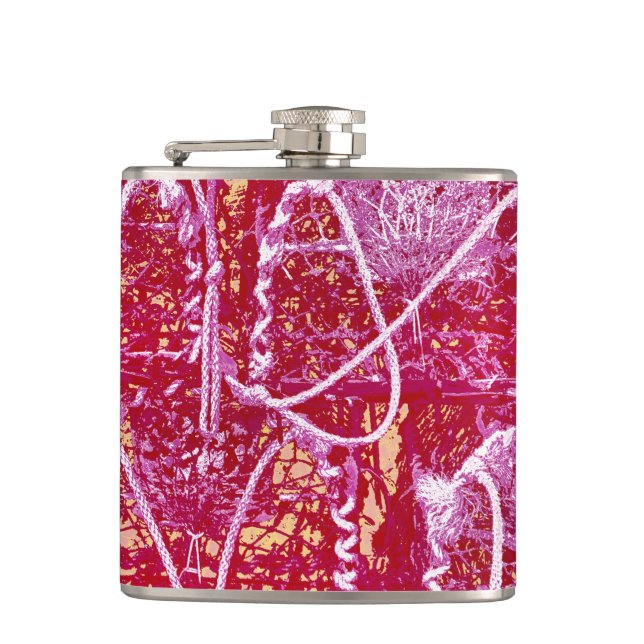 CRAB POTS ABSTRACT FLASK (Front)