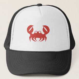 Crab print trucker hat