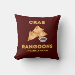 Crab Rangoon Insanely Good  Throw Pillow