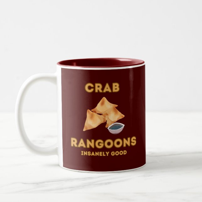 Crab Rangoon Insanely Good  Two-Tone Coffee Mug (Left)