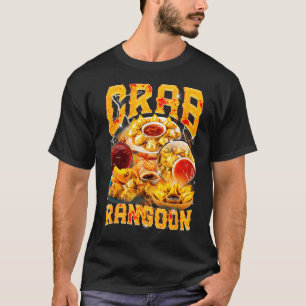 Crab Rangoon Meme Bootleg Rap Style 90s Vintage  T-Shirt