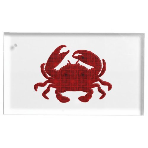 Crab _ red grunge place card holder