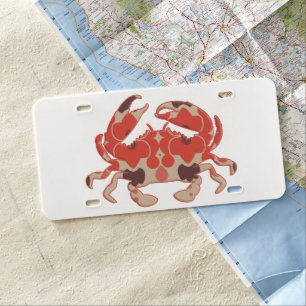 Crab - retro license plate