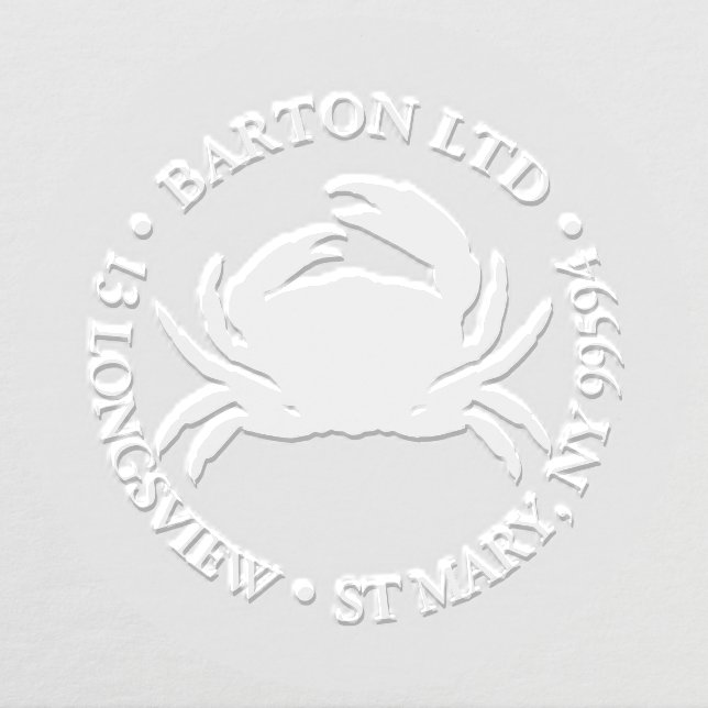 Crab ROUND RETURN ADDRESS fancy envelope  Embosser (Design)