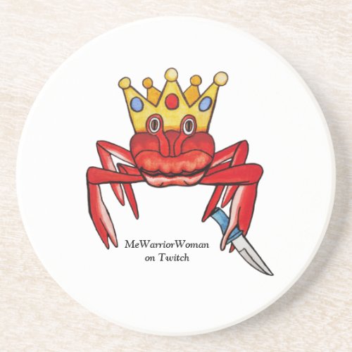 Crab Royalty with knife MeWarriorWoman on Twitch  Coaster