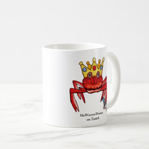 Crab Royalty with knife MeWarriorWoman on Twitch  Coffee Mug