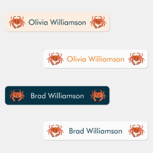 Crab School Kids' Labels