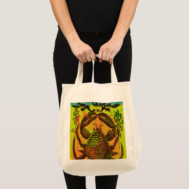 Crab Seafood Bowl and Beach  Tote Bag (Front (Product))