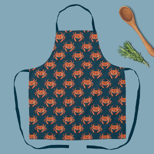 Crab Seaside Pattern Apron