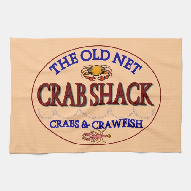 Crab Shack Logo Kitchen Towel (Horizontal)