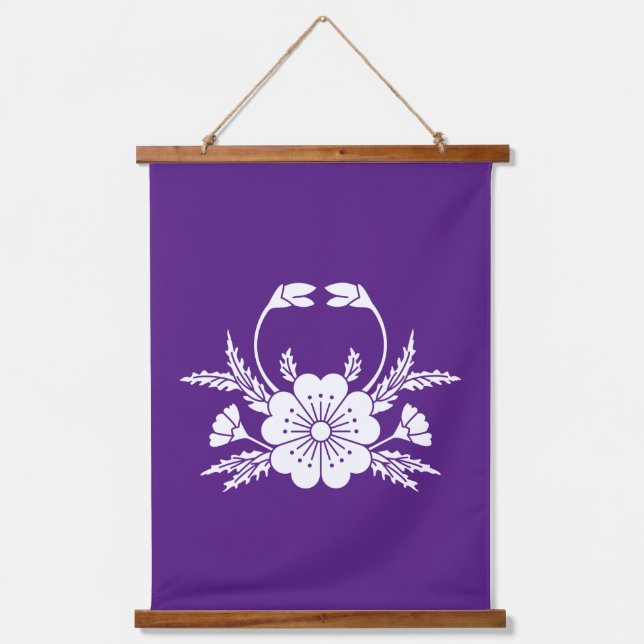 Crab-shaped cherry blossom (EDO) Hanging Tapestry (Front)