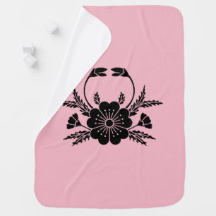 Crab-shaped cherry blossom (EDO) Receiving Blanket