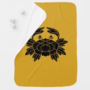 Crab-shaped peony stroller blanket