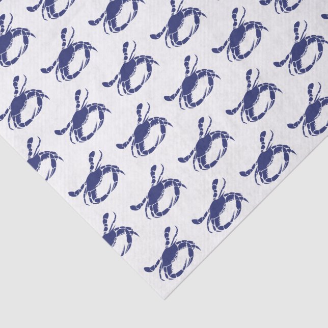 Crab Silhouette #1 Drawing Blue Tissue Paper (Detail)