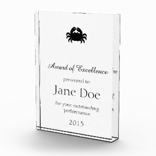 Crab Silhouette - Black Award