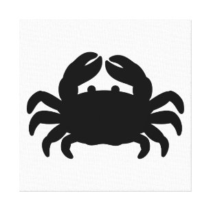 Crab Silhouette Canvas Art Prints Zazzle