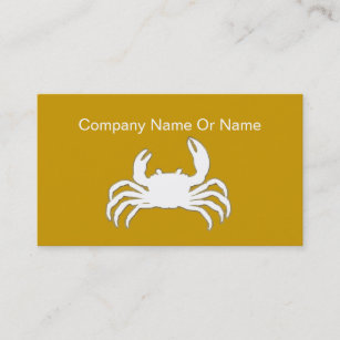 Crab Silhouette Business Cards