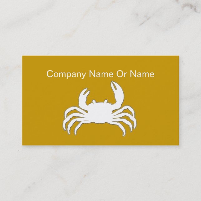 Crab Silhouette Business Cards (Front)