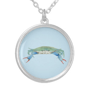 Crab Silver Plated Necklace