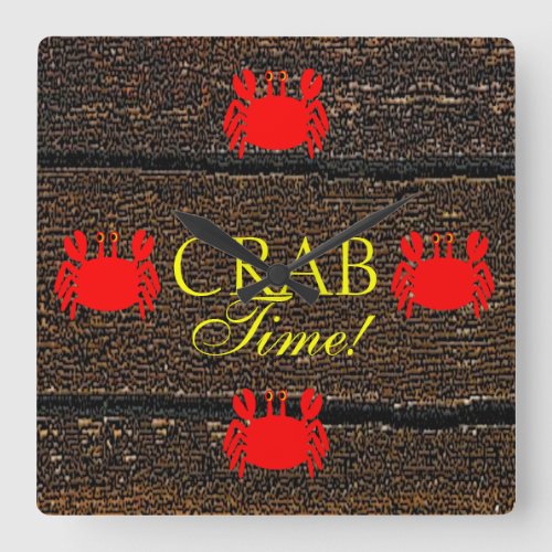 Crab Square Wall Clock