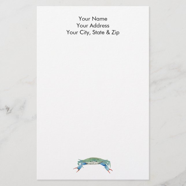 Crab Stationery (Front)