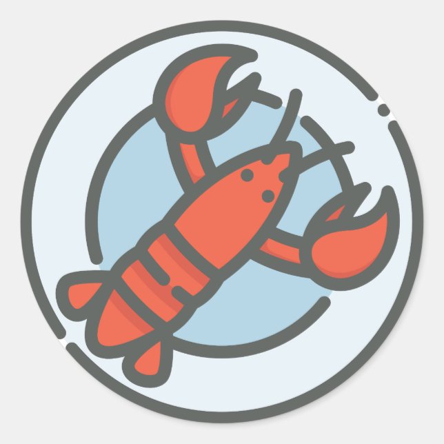 Crab Sticker – Cute Coastal Illustration (Front)