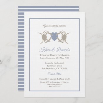 Crab Theme  Seafood | Crab Boil | Rehearsal Dinner Invitation by perfectwedding at Zazzle
