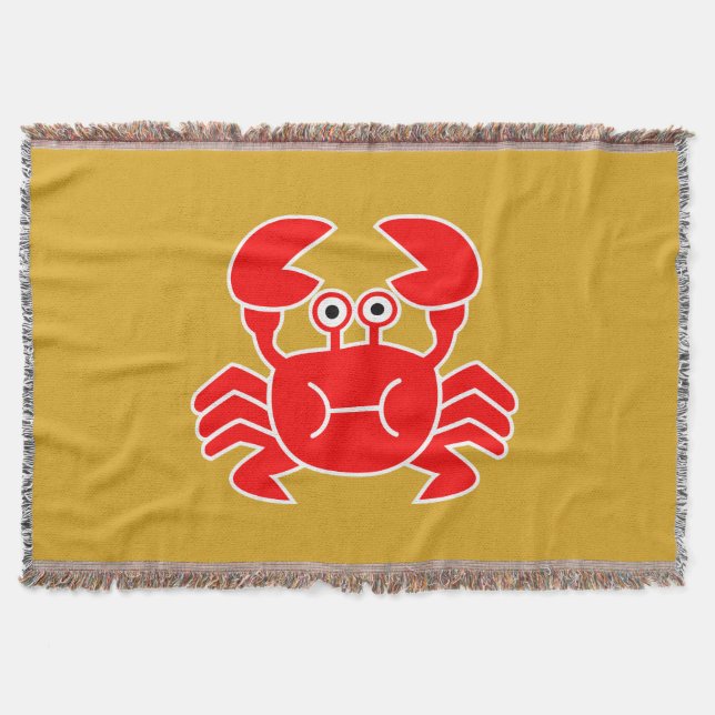 crab throw blanket (Front)