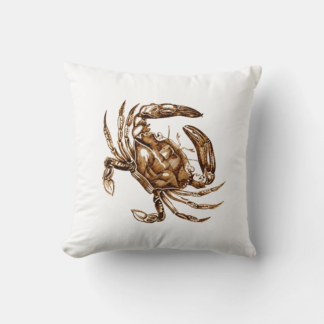 Crab Throw Pillow (Front)