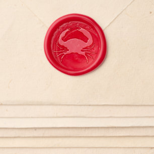 Crab wax seal sticker
