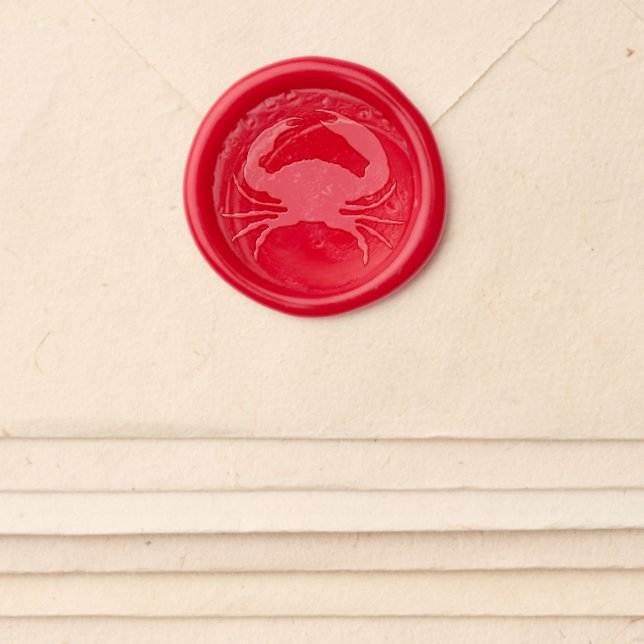 Crab wax seal sticker  (Front)