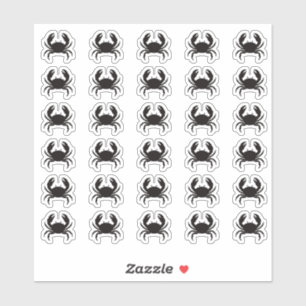 Crab Wedding Place Card Food Meal Menu Choice Sticker