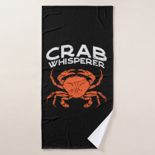 Crab Whisperer Vintage Bath Towel