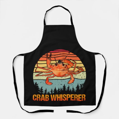 Crab Whisperer Vintage Crabbing Hunting Fishing Apron